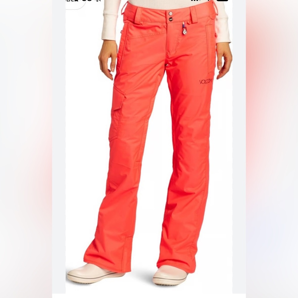Volcom Olson Snowboarding Orange Pants Sz Medium